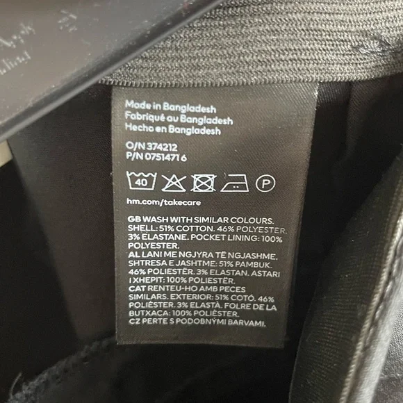 H&M Black Clasic Pants Business Casual Style Size 14 - Picture 13 of 15